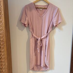 Anthropologie Pink Midi Dress